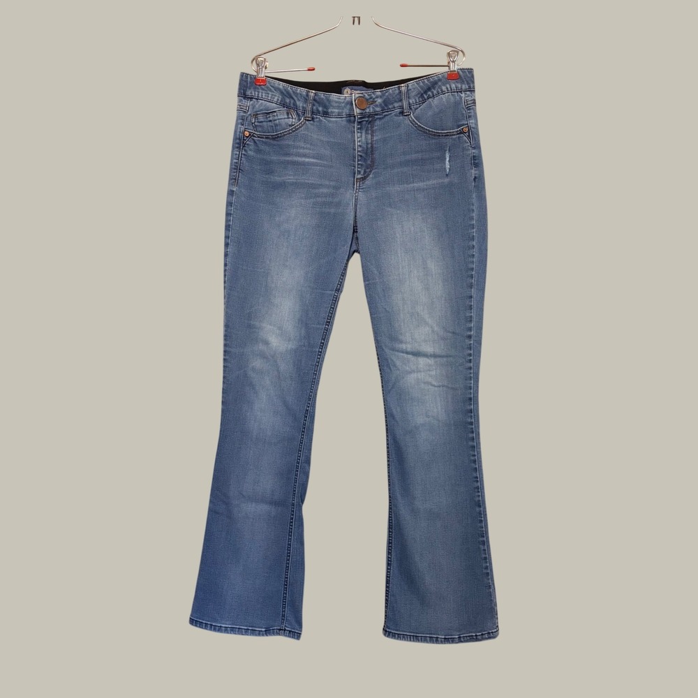 Democracy Ab"solution Jeans Womens 12 Blue Bootcut Stretch Casual Boho Classic